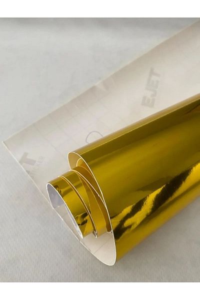 ESEMİZ Gold Colored Waterproof Table - Adhesive, White Goods Foil (20cmx122cm)