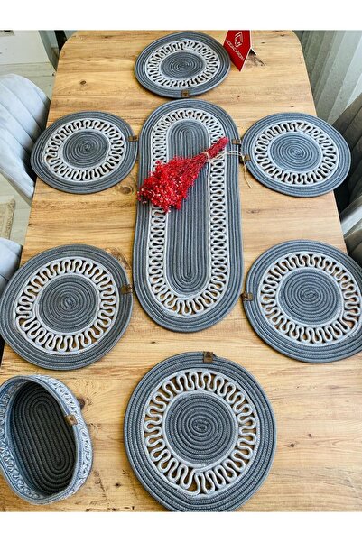 JÜTEX HOME Σετ 8 τεμαχίων από ζατζούρι από ιουτέ διακοσμητικό τραπέζι φαγητού...