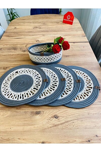 JÜTEX HOME Σετ 5 τεμαχίων από άχυρο από γιούτα American Service Supla και καλάθι