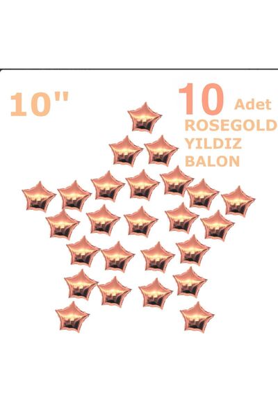 Öztürkpartievi Rosegold Yıldız Folyo Balon
