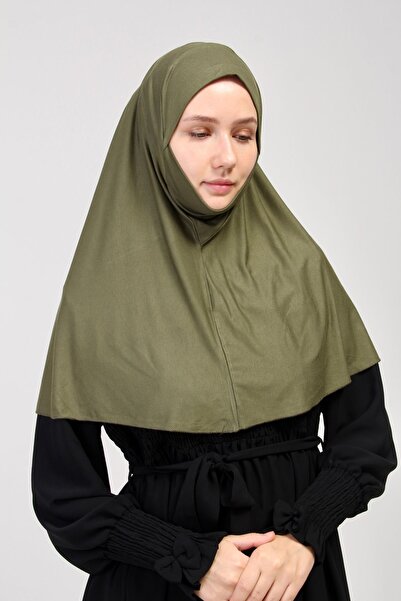 manolyaşal islamic hijab Pratik Eşarp Peçeli-peçesiz Hazır Türban Sufle Haki