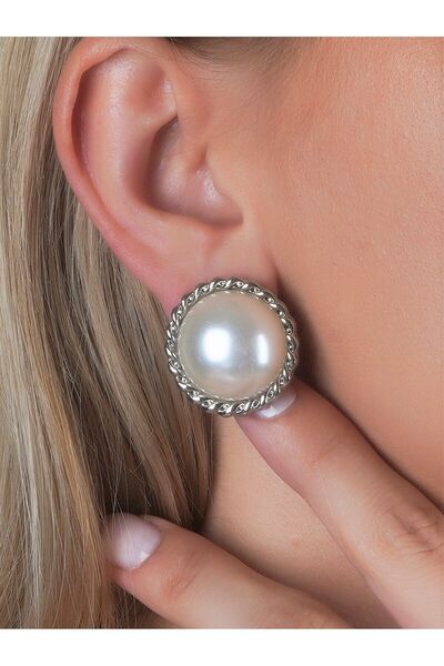 MRK Büyük Incili Vintage Kadın Küpe