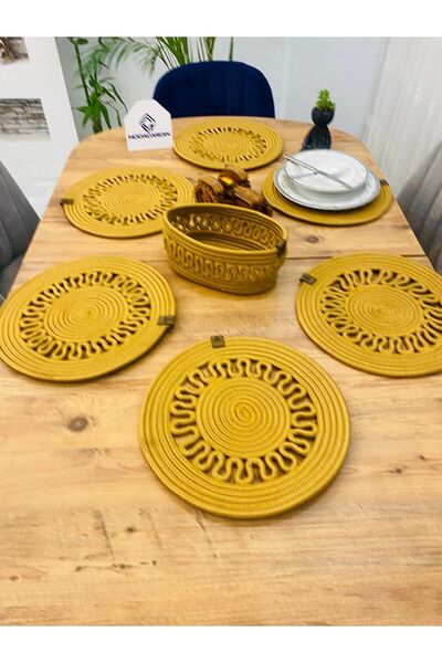 JÜTEX HOME Set de 7 bucăți din răchită din iută americană