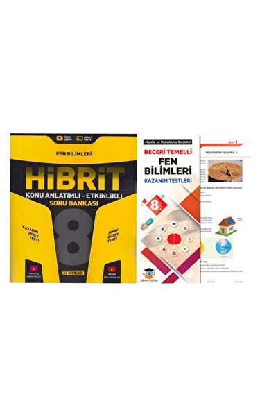 Hız Yayınları 8. Sınıf  Hibrit Fen Bilimleri Soru Bankası Ve Beceri Temelli K...