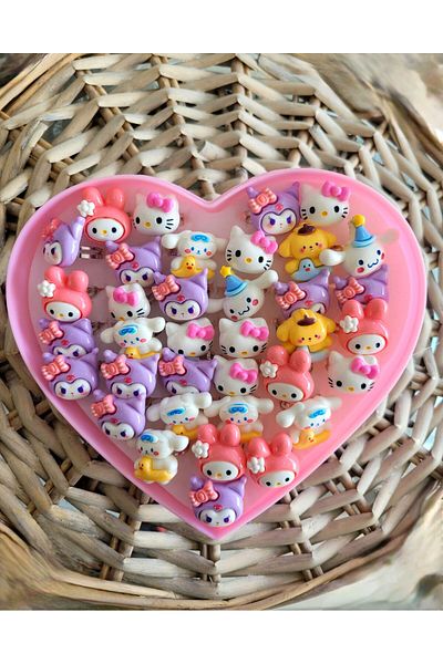 GÜLPEŞE Bead Figure Σετ 5 Παιδικό δαχτυλίδι Sanrio Kuromi My Melody Character