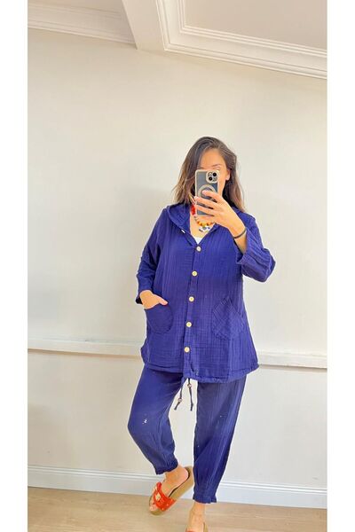 AGORATEKSTİL Σετ Μουσουλμανικής Γυναικείας Φορεσιάς - Σετ πουκάμισο και παντελόνι