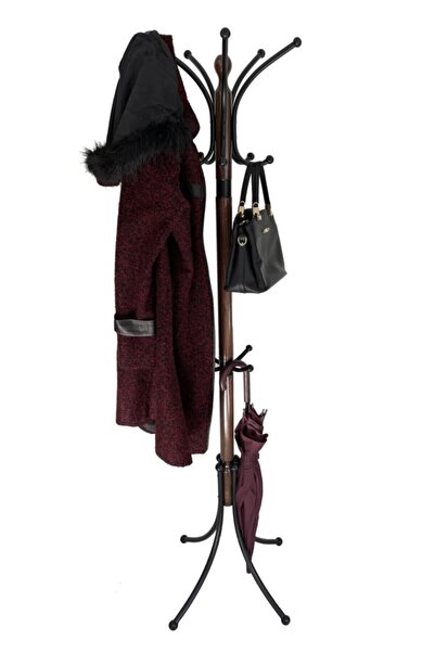 TOLUNAY Portmanto Ayaklı Askılık Boyalı Metal Yonca Model Venge