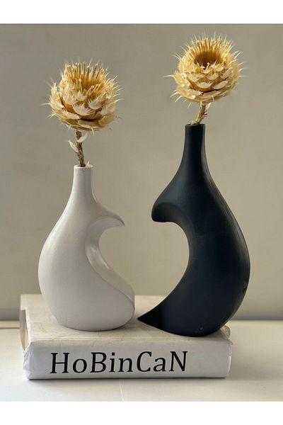 BLANJ Gray - Cold Gray Heart Hugging Lover Vase
