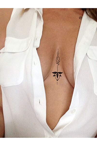 BP Tattoo Lotus Mini Boy Göğüs Arası Tattoo Geçici Dövme