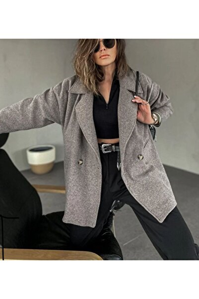 Astrea Butik MINK COLOR BOWL OVERSIZED COAT