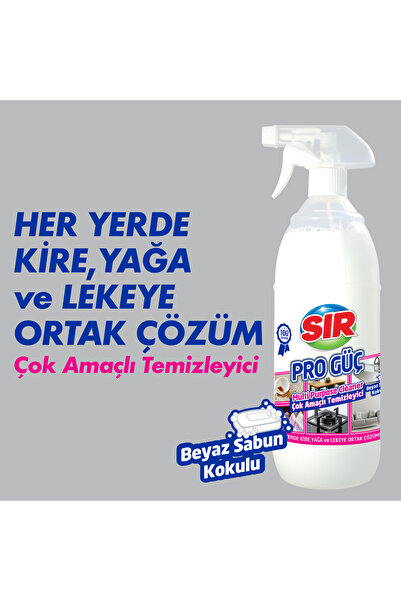 Sır Pro Güç Çok Amaçlı Temizleyici Beyaz Sabun Kokulu 1000 ml