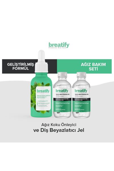 Breatify Ağız Kokusu Önleyici Damla & Breatify Diş Beyazlatıcı Jel(x2) Set