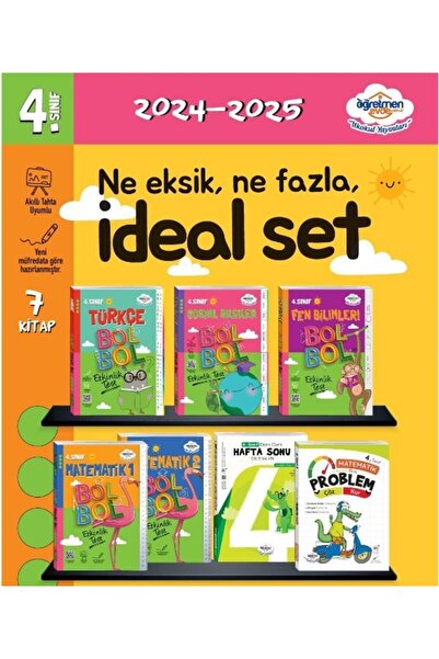 öğretmen evde Öğretmen Evde 4.Sınıf  7'li İdeal Set 2024-2025