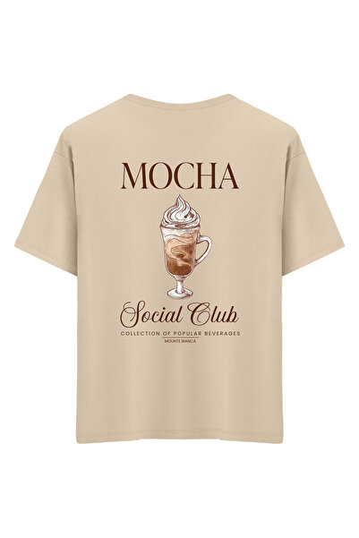 Mounte Bianca Unisex moka - Oversize kroj T-shirt