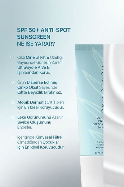 Skin Sensual Sunscreen 50 SPF - Helps Prevent Blemish Formation, Moisturizing Effect, Pa++++
