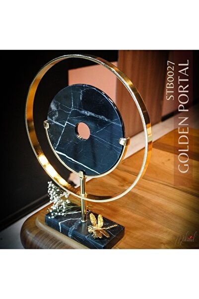 MÜKEMEL Zarif Mermer ve Altın Dekoratif Heykel, Yusufçuk Detaylı–Modern Ev De...