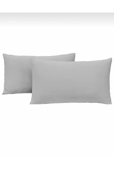 She&Co Cotton Pillowcase Set 2-piece-grey