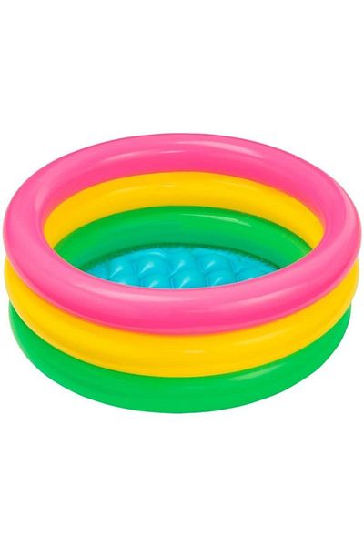 e-life shop Es57107 - Soft Based 3 Node Children's Pool 61x22 cm