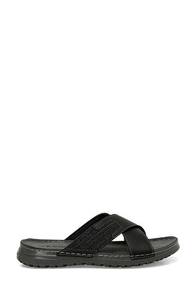 Kinetix Alenzo Black Men's Slippers - Comfortable and Stylish Design