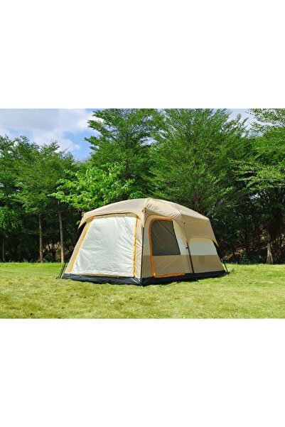 Genel Markalar Büyük Uzay Kamp Çadırları 8-10 Kişi Çift Kat 1 Oda 1 Oturma Odası Kamp Çadırı 380*260*200 CM