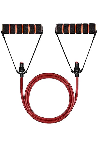 anythingbasic ab.Resistance Tube of Size 1200 * 6 * 10 mm For home exercise | Men and Women (Red)