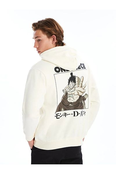 LC Waikiki Ανδρικό φούτερ με κουκούλα LCW Casual μονόχρωμο μακρυμάνικο μπεζ