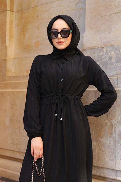Poliyance Rochie neagră Bonjour - Design elegant și confortabil