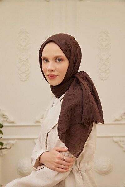 Quğu SCARF Bambu Kraş Şal Türk Kahvesi