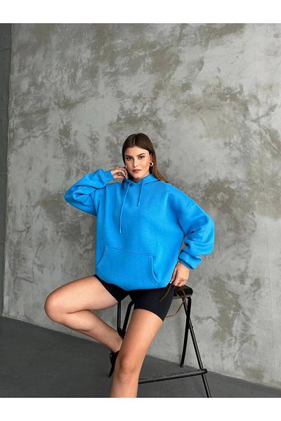 ZF BUTİK 3-Garn-Sweatshirt mit Kapuze