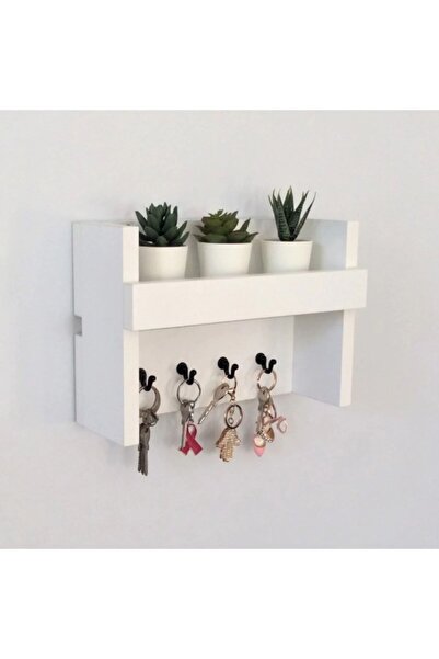 Eblo Home 31 Cm Beyaz Çok Amaçlı Antre Askılık Anahtarlık