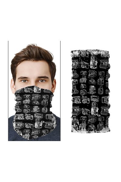 FG KONNİCHİWA Fotoraf Machine Motor Cycling Face Mask Outdoor Buff Neck Collar Bandana Balaklava