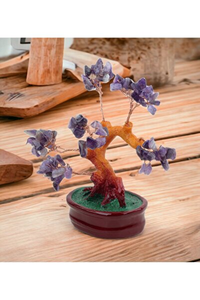 e-life shop Feng Shui Doğal Kuvars Taşlı Bonsai Şans Bereket Çakra Meditasyon...