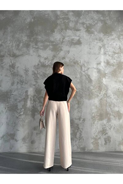 ZF BUTİK Pletený svetr - boční knoflík