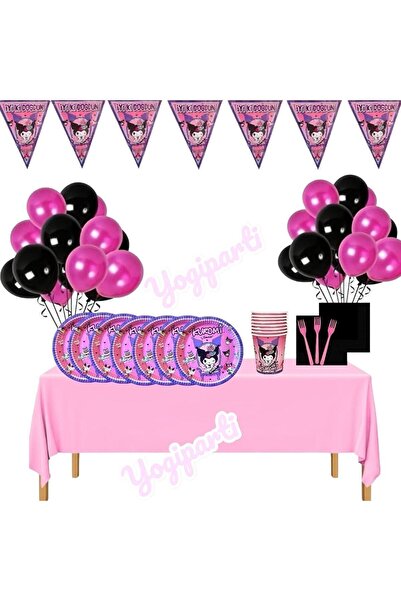 Yogi parti Kuromi  baskılı  16 kişilik Doğum günü parti malzemeleri