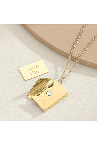 Satürn Silver Kuyumculuk قلادة على شكل ظرف من الفولاذ المقاوم للصدأ - غطاء قا...