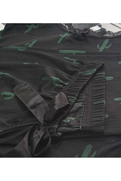 ARCAN Kadın Pijama Takımı İp Askılı Dantel Detaylı