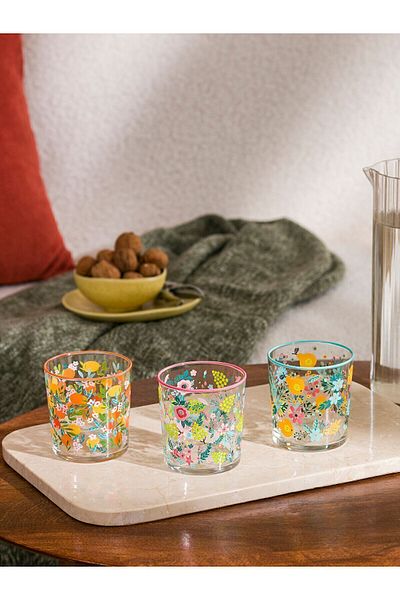 LC Waikiki LCW HOME زجاج مطبوع 3 عبوات 380 مل