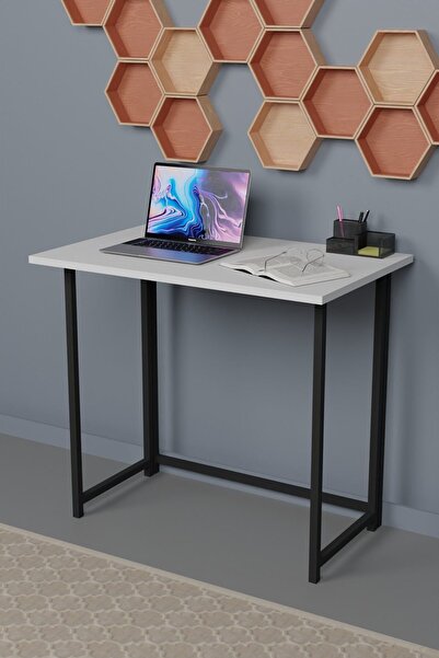 CMKStore Katlanır Çalışma Masası 50 X 80 Cm Bilgisayar Laptop Mutfak Katlanır...