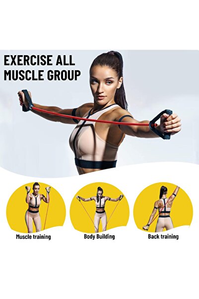anythingbasic ab.Resistance Tube of Size 1200 * 6 * 10 mm For home exercise | Men and Women (Red)