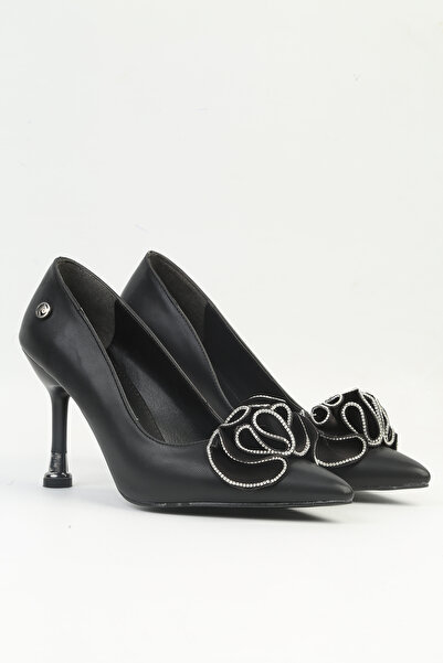 Pierre Cardin PC-54028 Siyah Kadın Kısa Topuklu Ayakkabı