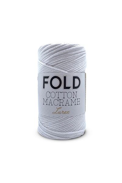 FOLD White Glitter Macrame Knitting Yarn