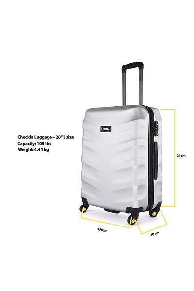 NATIONAL GEOGRAPHIC Arete ABS Hard Case Large Check-In Silver