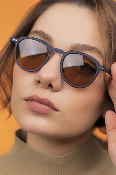 LUNOX Lucia Mat Lacivert Polarize Unisex Güneş Gözlüğü