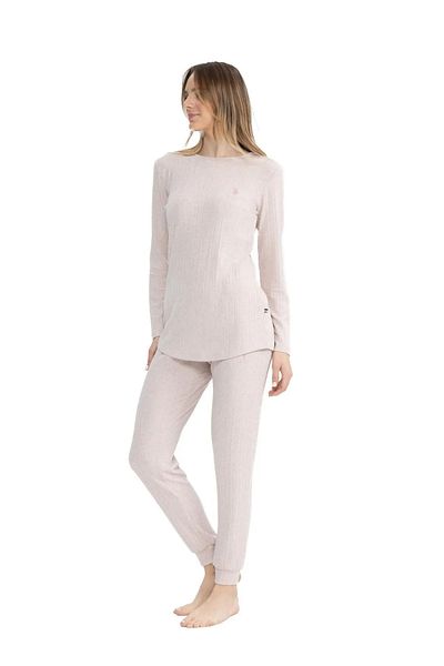 U.S. Polo Assn. Set de pijamale roz pentru damă - decolteu, mânecă lungă