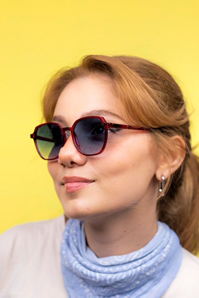 LUNOX Evan Ünisex Kırmızı UV Korumalı Güneş Gözlüğü