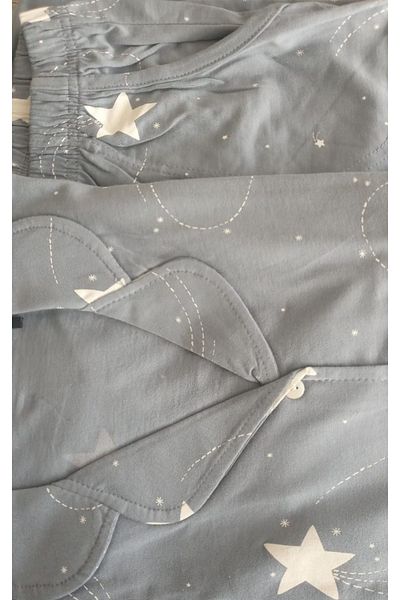 Over Sleep by Poleren Women's Pajama Set Long Sleeve Raised Combed Cotton Front Button