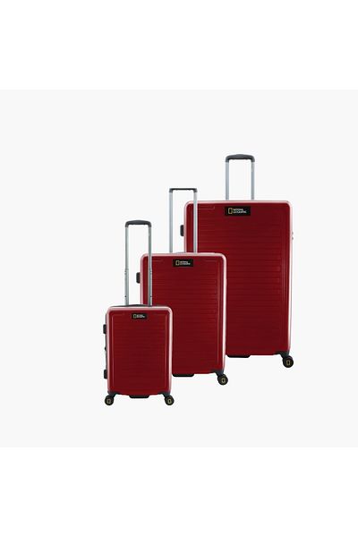 NATIONAL GEOGRAPHIC Cruise Suitcase Set 3 pc, Burgundy