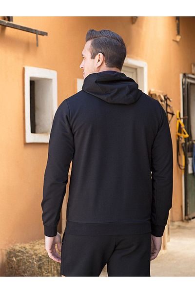 Masimar Men's Hooded Printed 2 Thread Slim Fit Sweatshirt