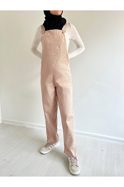 Viva Vogue Gabardin Salopet Vizon Tulum