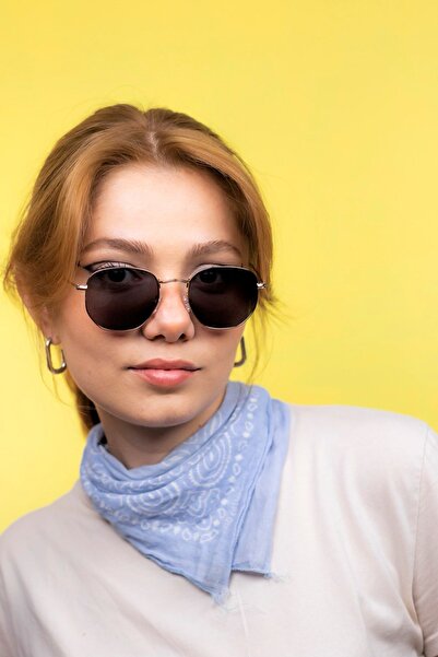 LUNOX Ünisex Gold Metal Güneş Gözlüğü ( Beşgen )